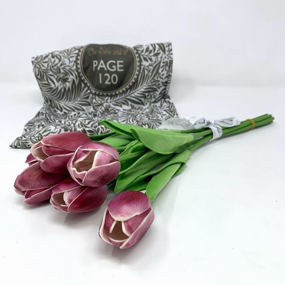 Once Upon a Book Club Bridgerton Artificial Tulips, The Duke and I in Gift Bag